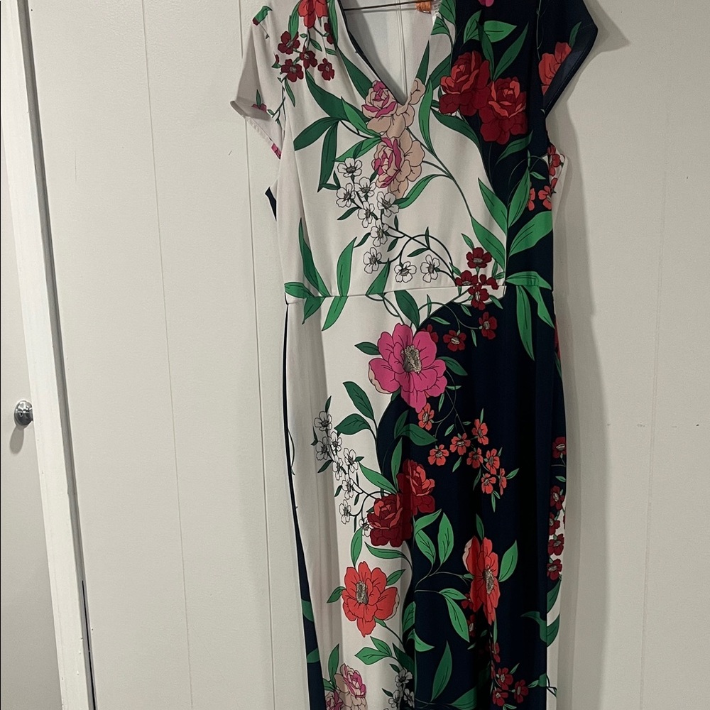 London Times Multicolor Floral Midi Dress - Picture 6 of 7